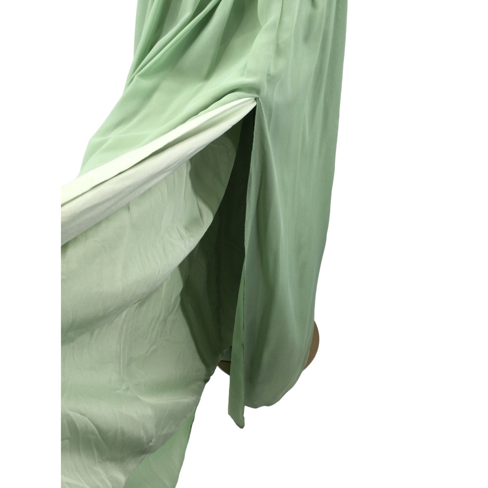 One-Shoulder Olive Green Maxi Dress - Picture 3 of 9